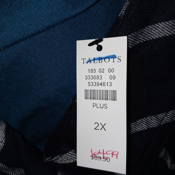 Talbot's popover Blouse 2xl - Picture 2 of 4